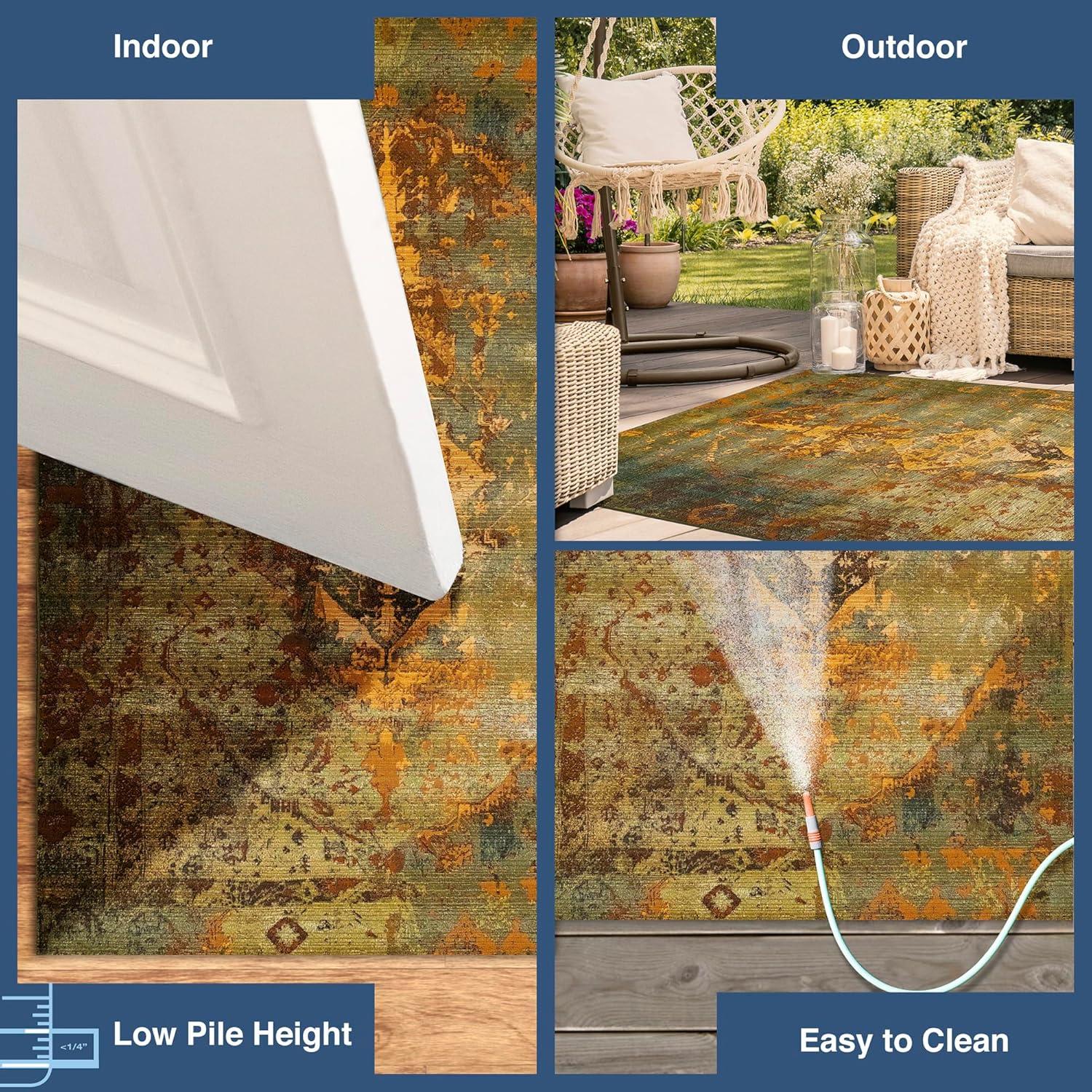 Liora Manne Marina Kermin Indoor/Outdoor Rug Green 7'10" x 9'10"