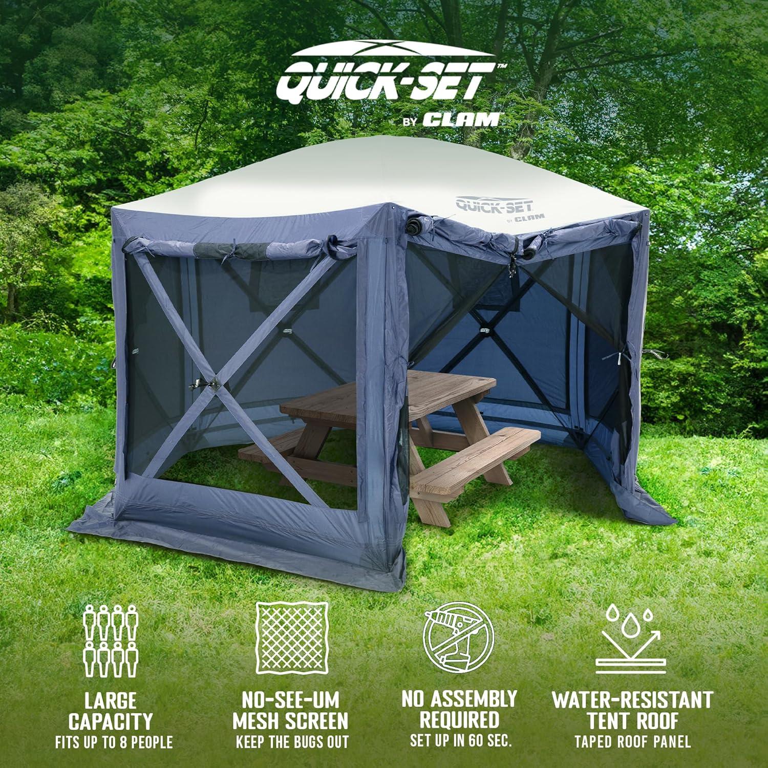 Clam CLAM Quick-Set Pavilion Portable Outdoor Canopy Shelter