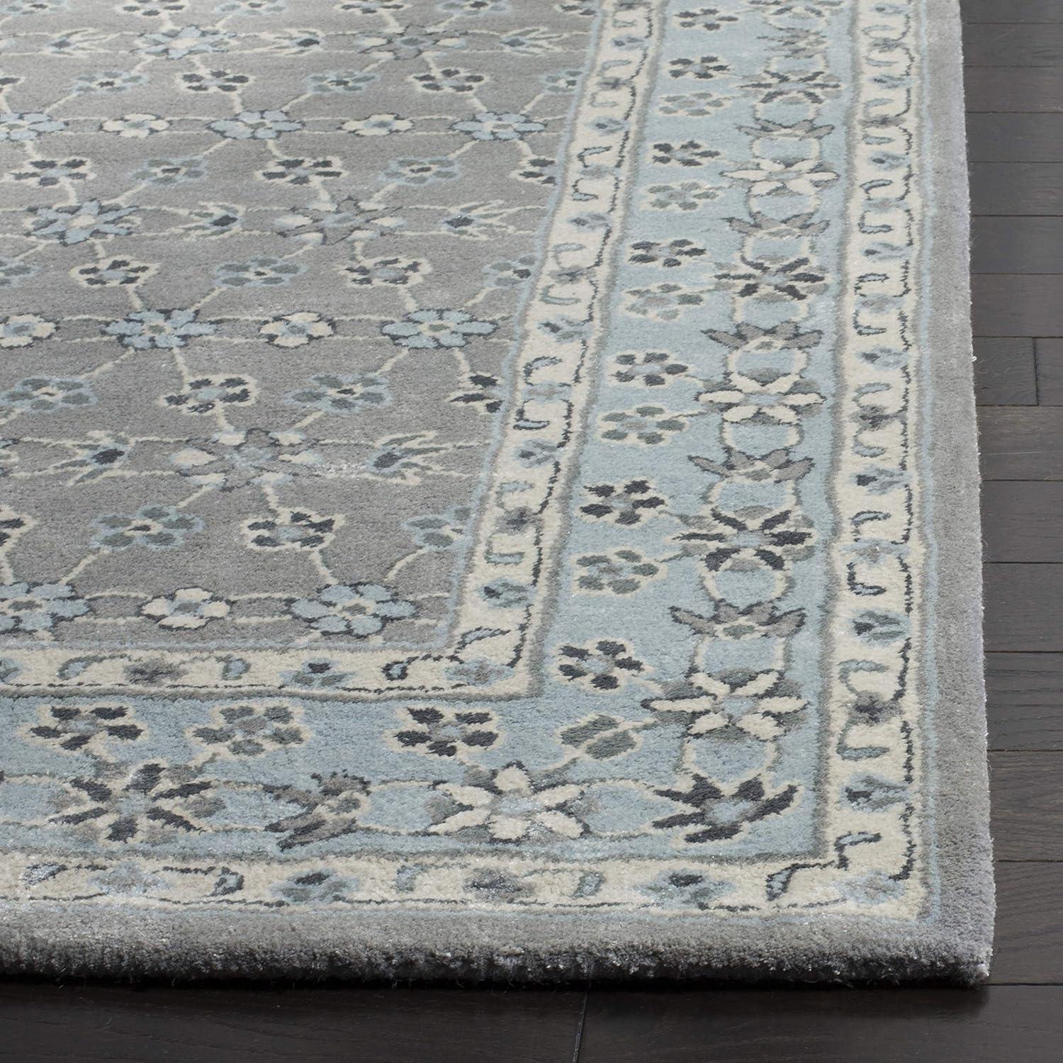 SAFAVIEH Bella Ridley Oriental Area Rug, Silver/Light Blue, 4' x 6'