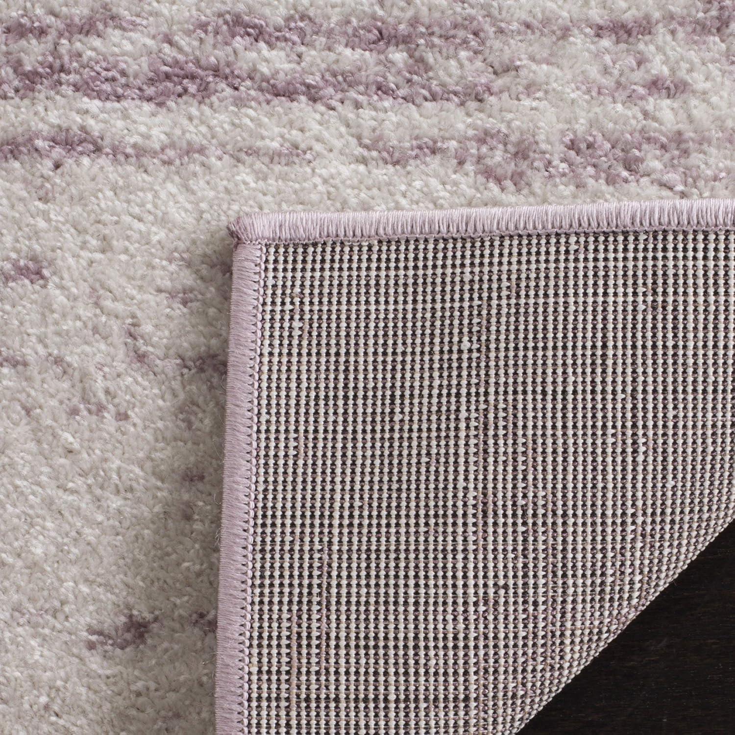 Adirondack ADR113 Machine Made Indoor Area Rug - Cream/Purple - 6'x6' - Safavieh