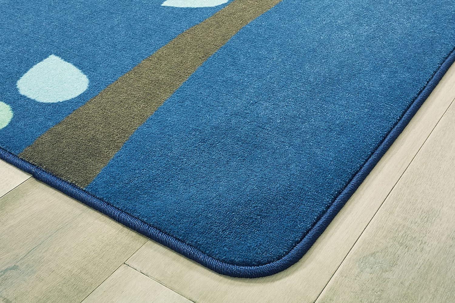 Branching Out Premium Collection Tufted Blue Area Rug