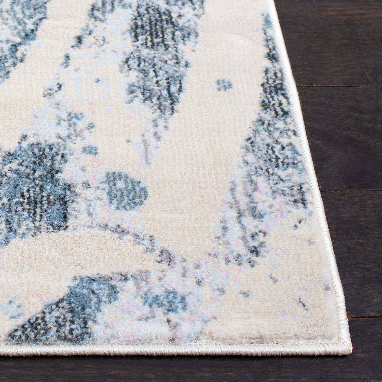 Lillian LLN382 Power Loomed Area Rug - Green/Blue - 5'3"x7'7" - Safavieh.
