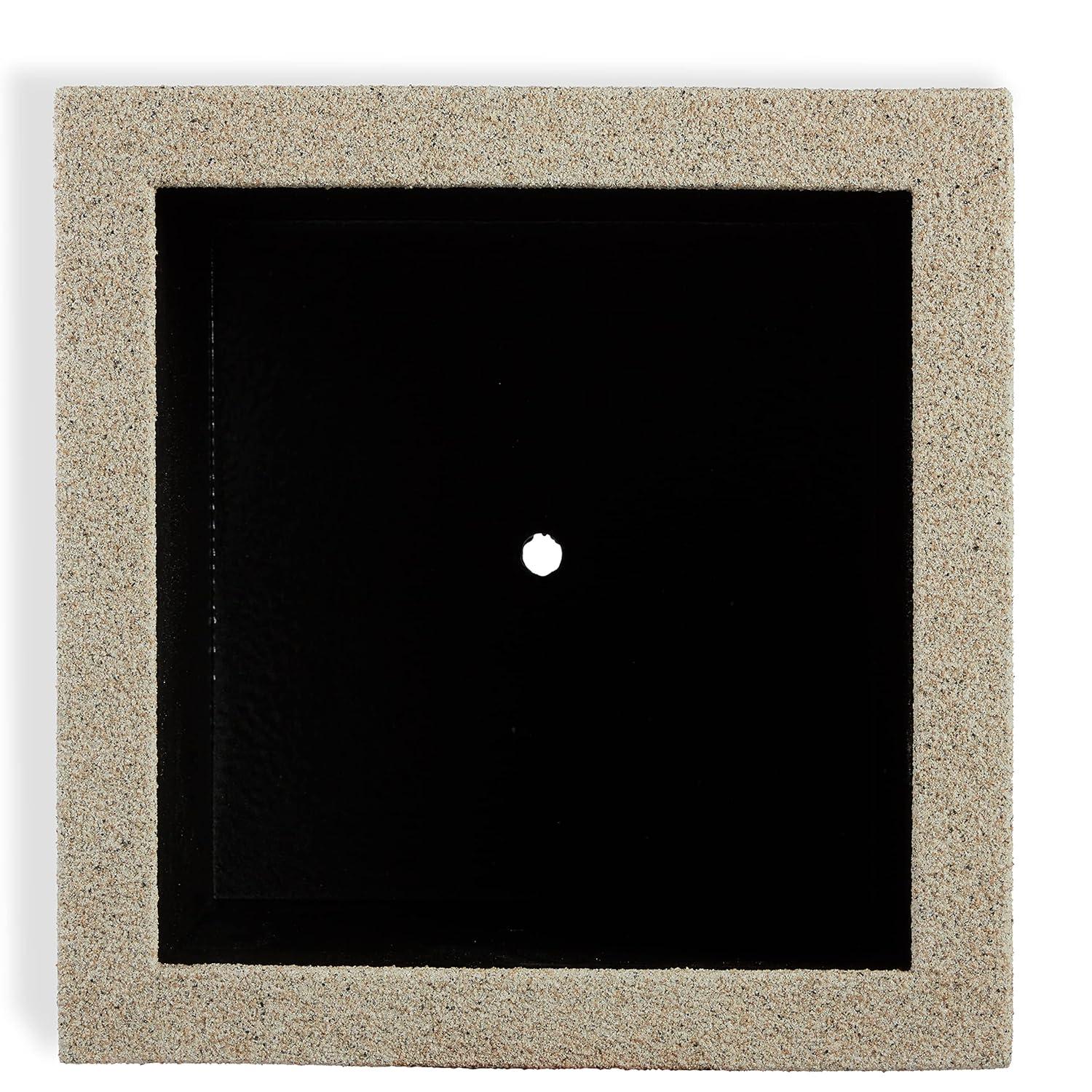 Monterrey Square 23 in. x 23 in. Sandstone Granite Composite Window Boxes & Troughs