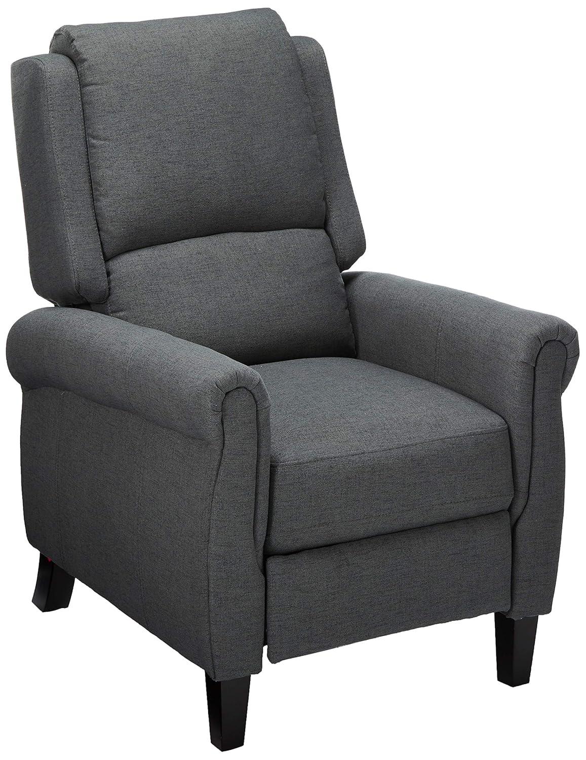 Christopher Knight Home Haddan Recliner - Charcoal : Upholstered Accent Chair, Polyester, Hardwood Frame