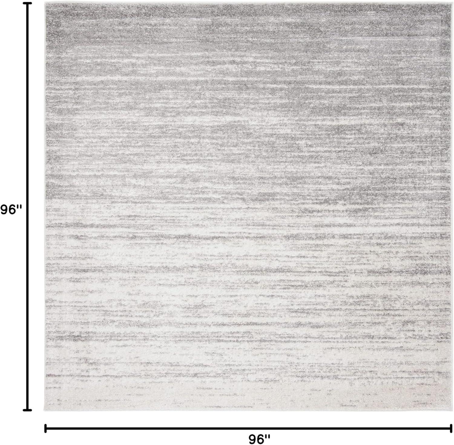 Adirondack ADR113 Machine Made Indoor Area Rug - Ivory/Silver - 8'x8' - Safavieh