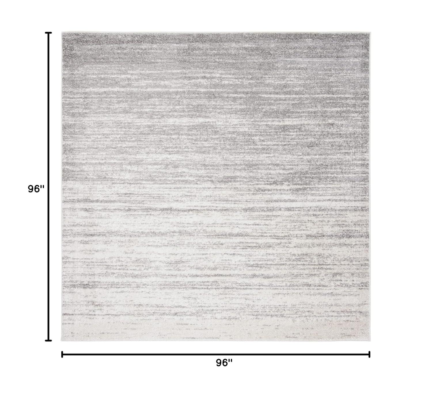Adirondack ADR113 Machine Made Indoor Area Rug - Ivory/Silver - 8'x8' - Safavieh