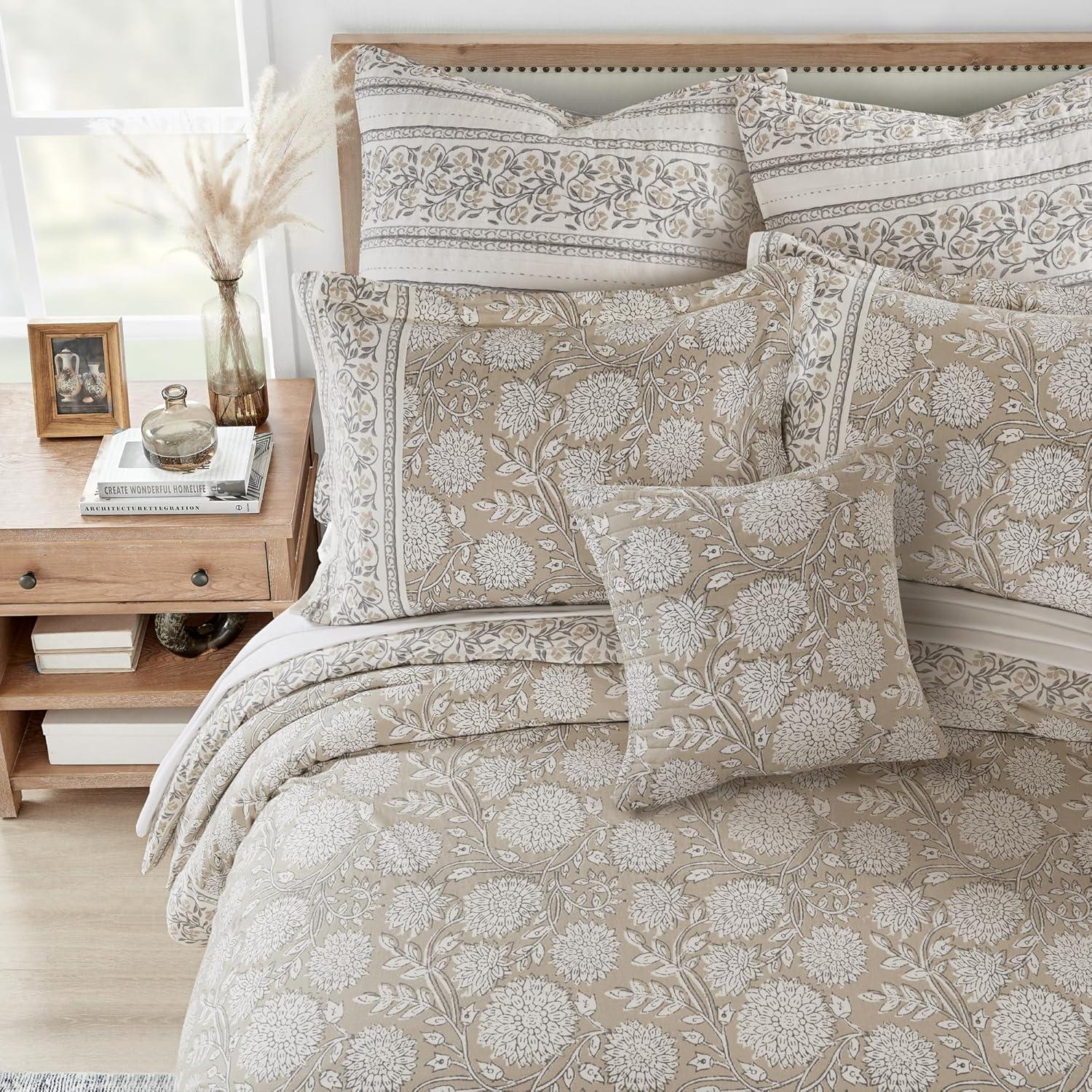 Adare Taupe King Duvet Cover Set - Levtex Home