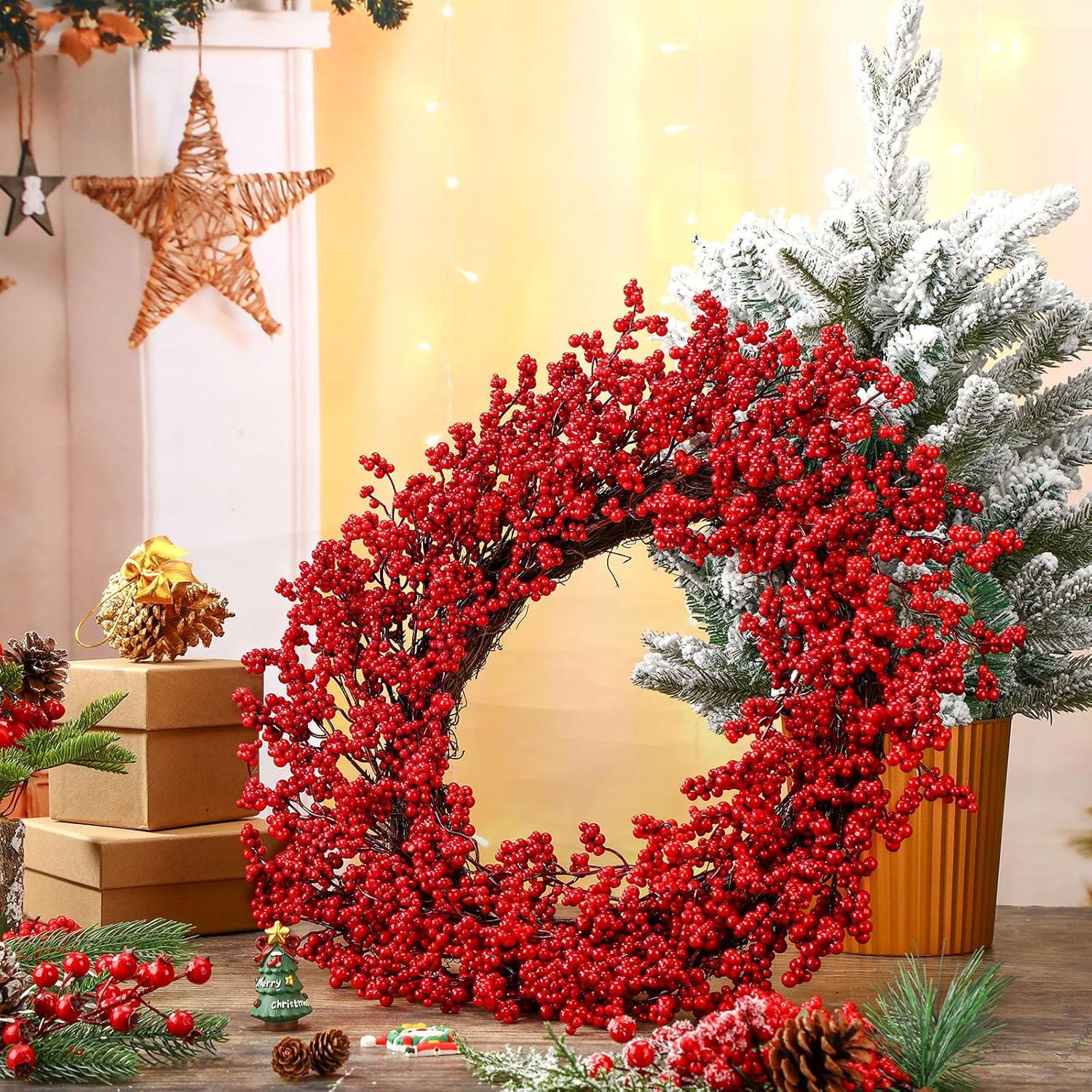 Northlight 22" Unlit Red Berries Artificial Christmas Wreath