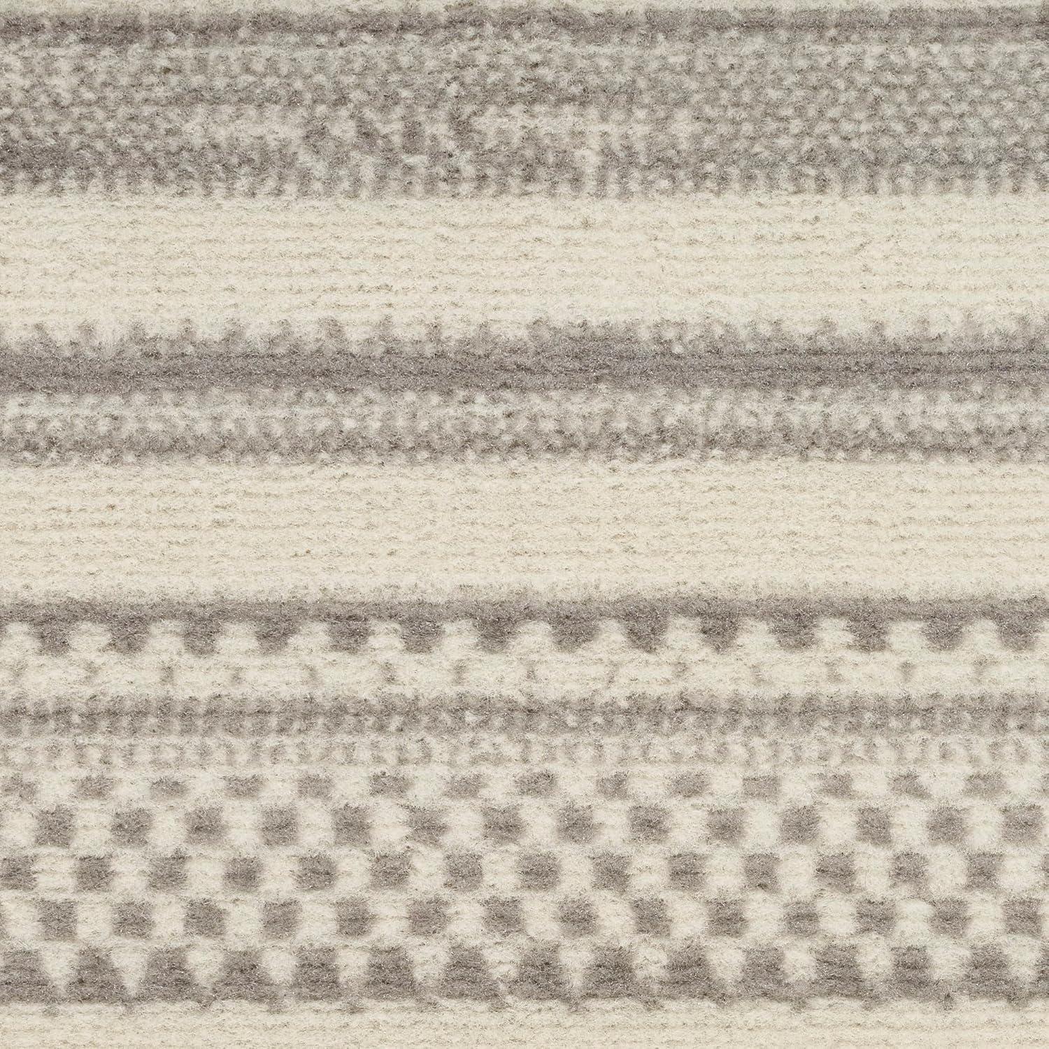 Nourison Grafix Abstract Striped Indoor Rug Ivory Grey 5'3" x 7'3"