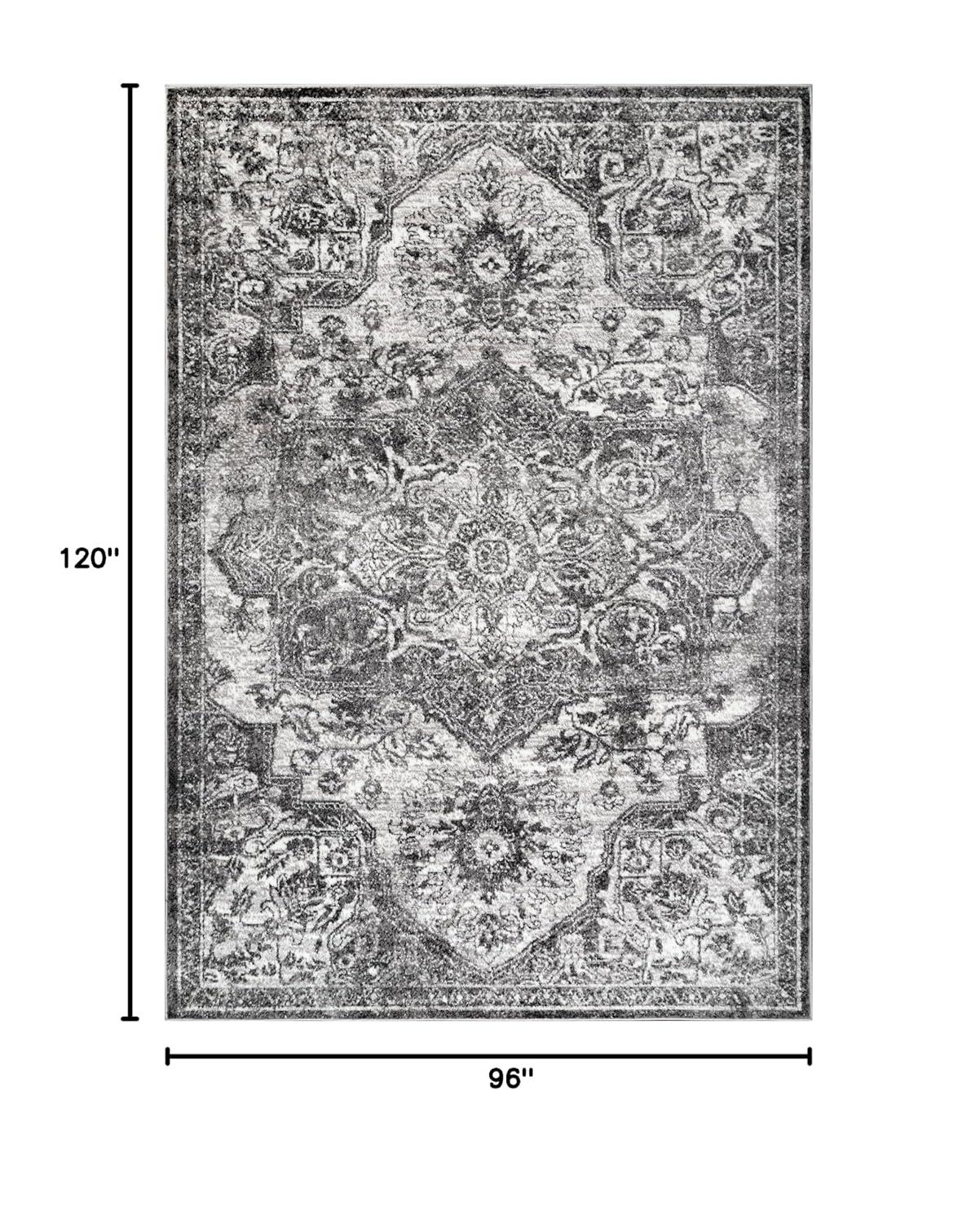 Nuloom Maryanne Geometric 8x10 Indoor Area Rug for Living Room Bedroom Dining Room Kitchen, Grey/Ivory