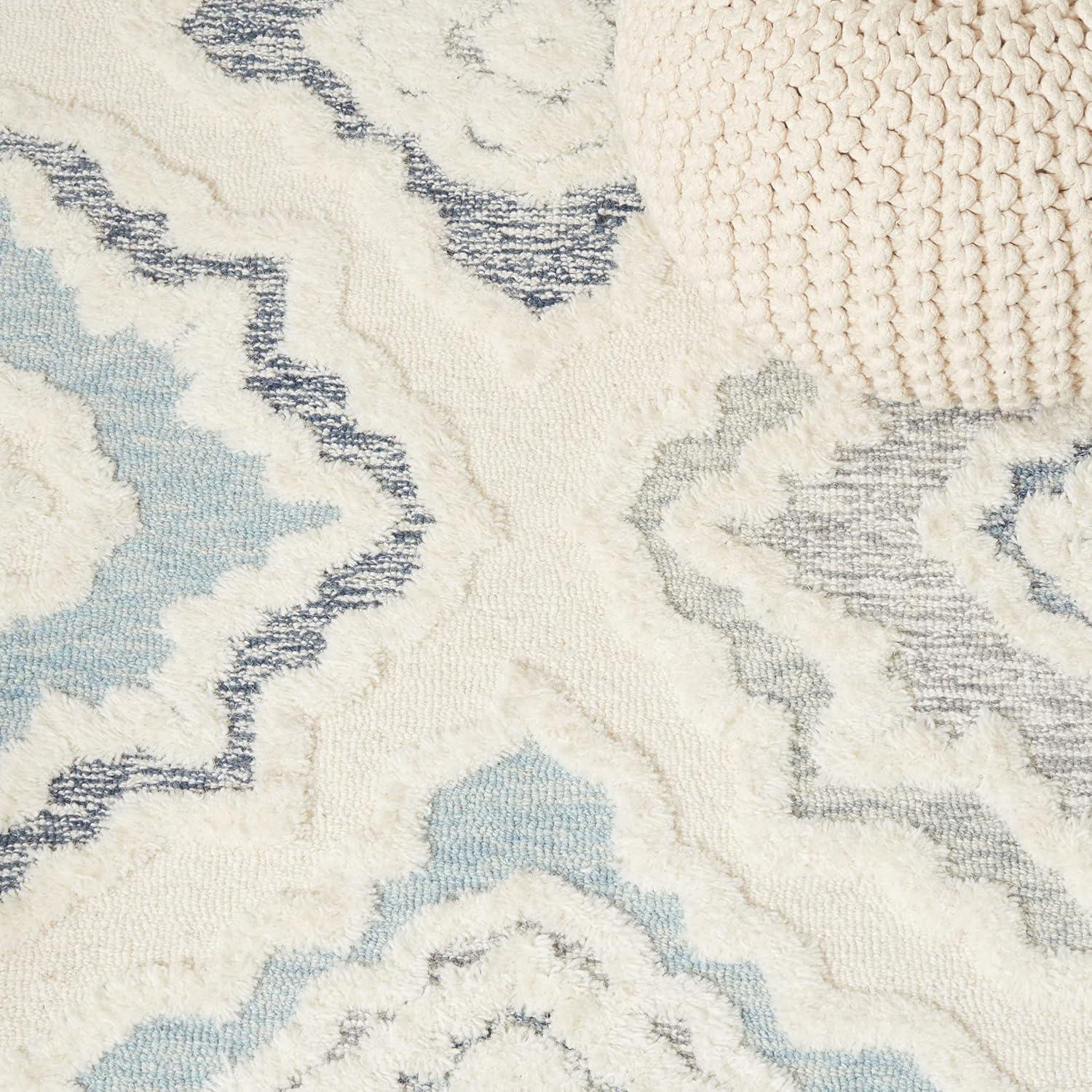 Metro MET111 Hand Tufted Indoor Area Rug - Ivory/Light Blue - 8'x10' - Safavieh