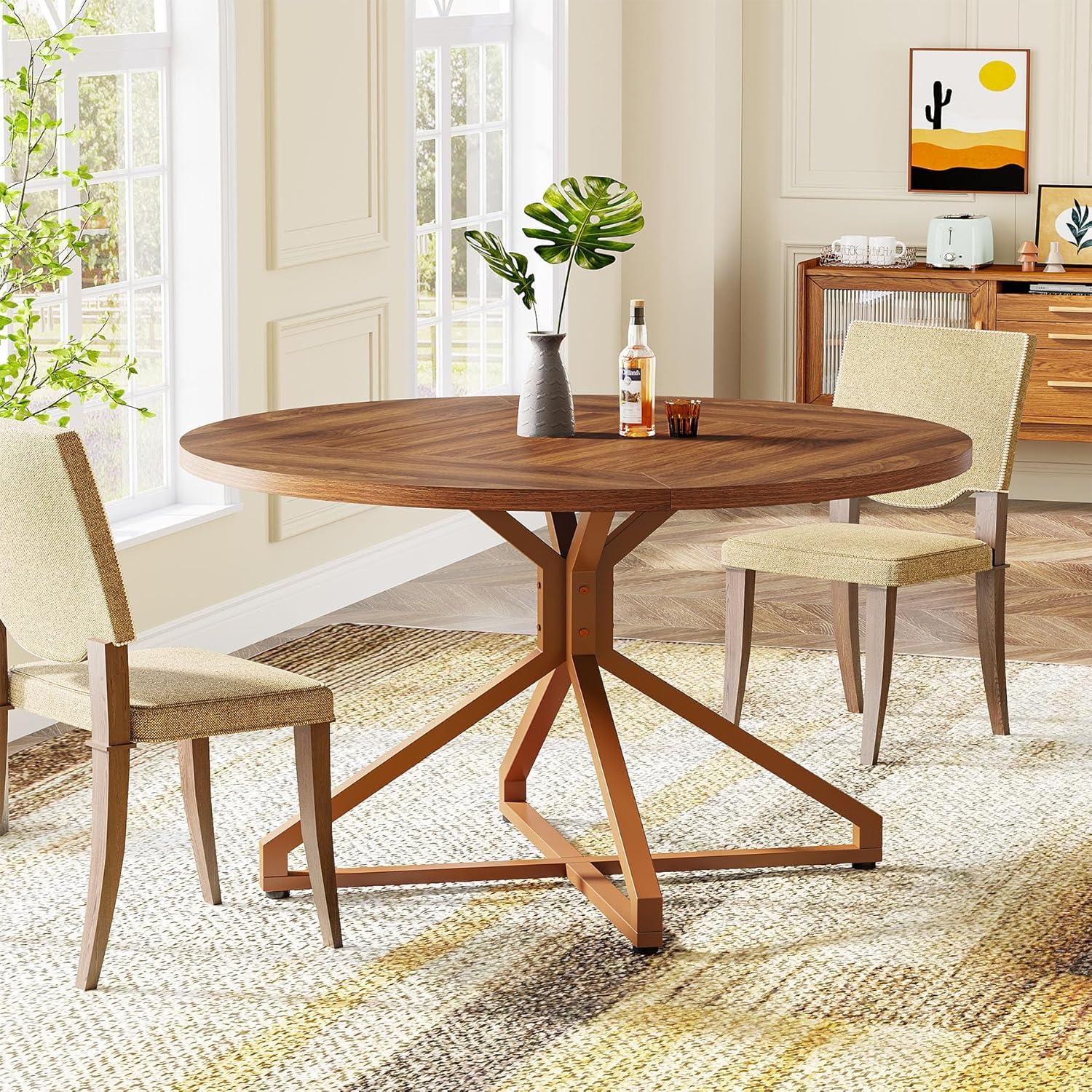 Millwood Pines 47 Inch Round Dining Table For 4-6 People