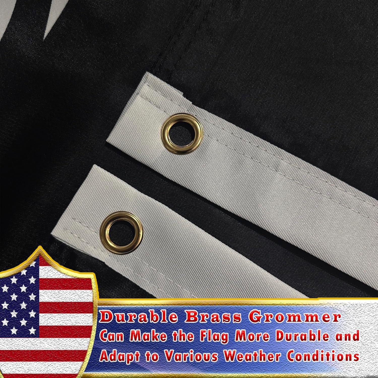 POW MIA 3x5 Nylon Flag - Double Sided and Embroidered - All Weather, Durable, Outdoor Nylon Flag - Front Line Flags