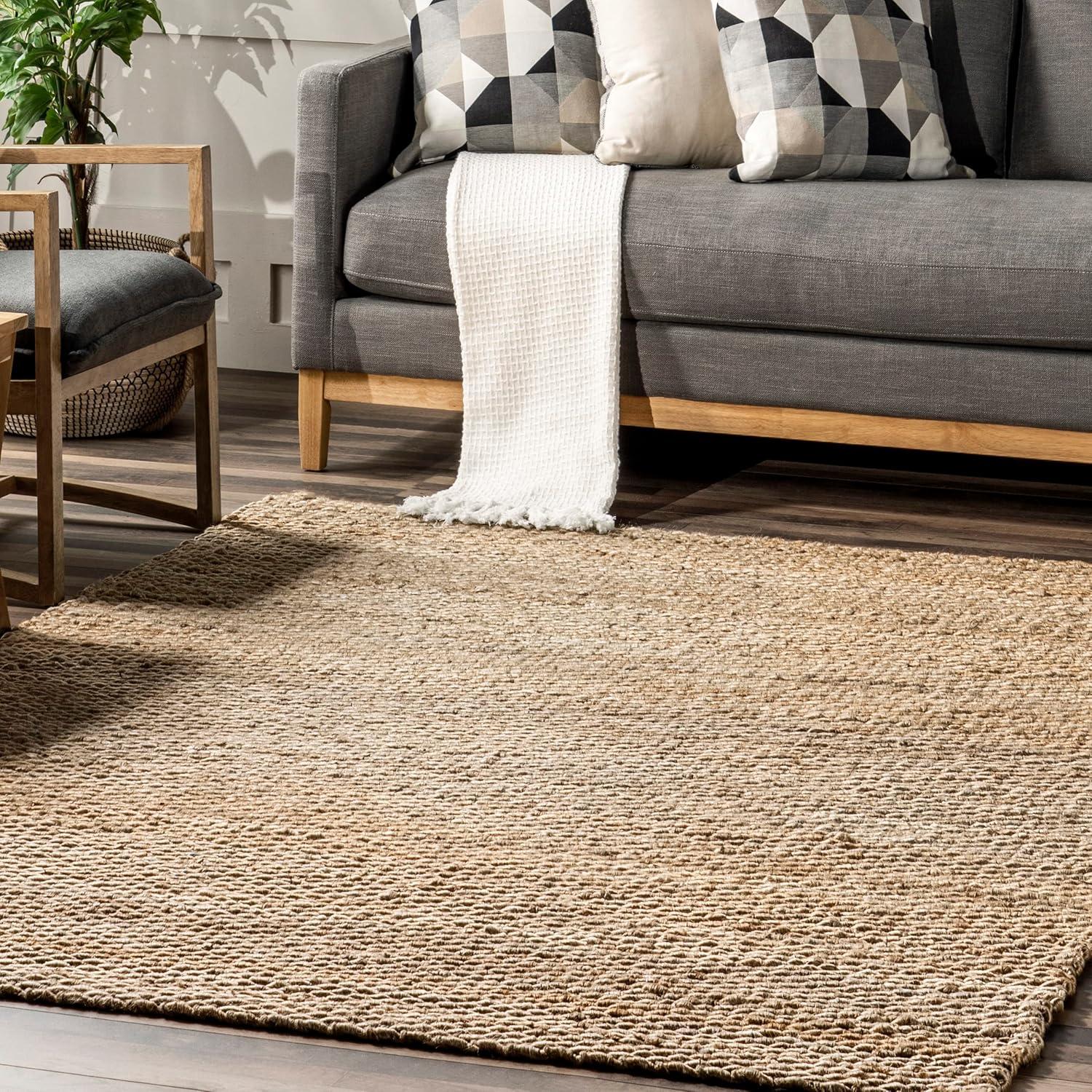 nuLOOM Hailey Handwoven Jute Area Rug, 5' x 8', Natural