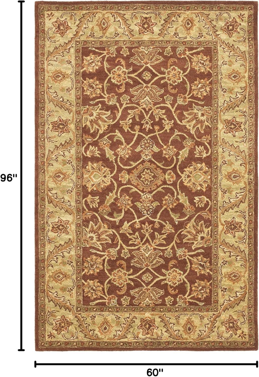 Golden Jaipur GJ250 Hand Tufted Area Rug - Rust/Green - 5'x8' - Safavieh.