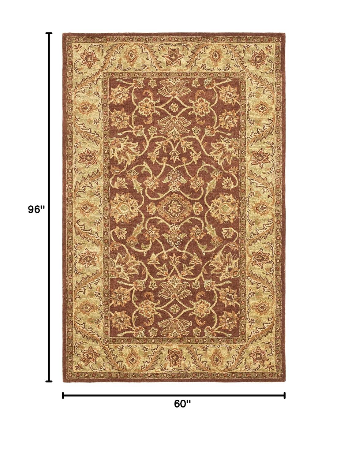Golden Jaipur GJ250 Hand Tufted Area Rug - Rust/Green - 5'x8' - Safavieh.