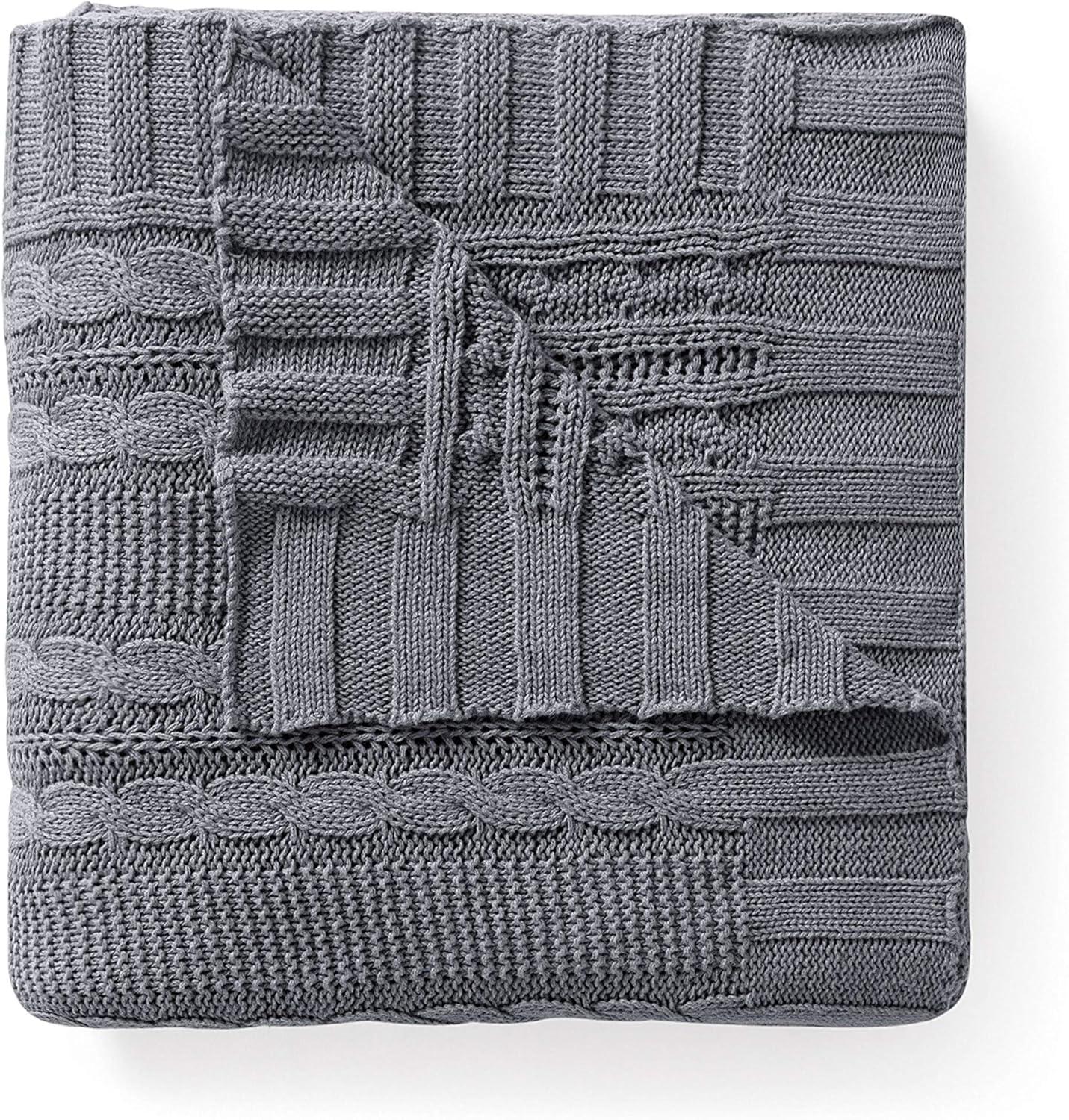 VCNY Dublin Cable Knit Throw Blanket, 50" x 70"