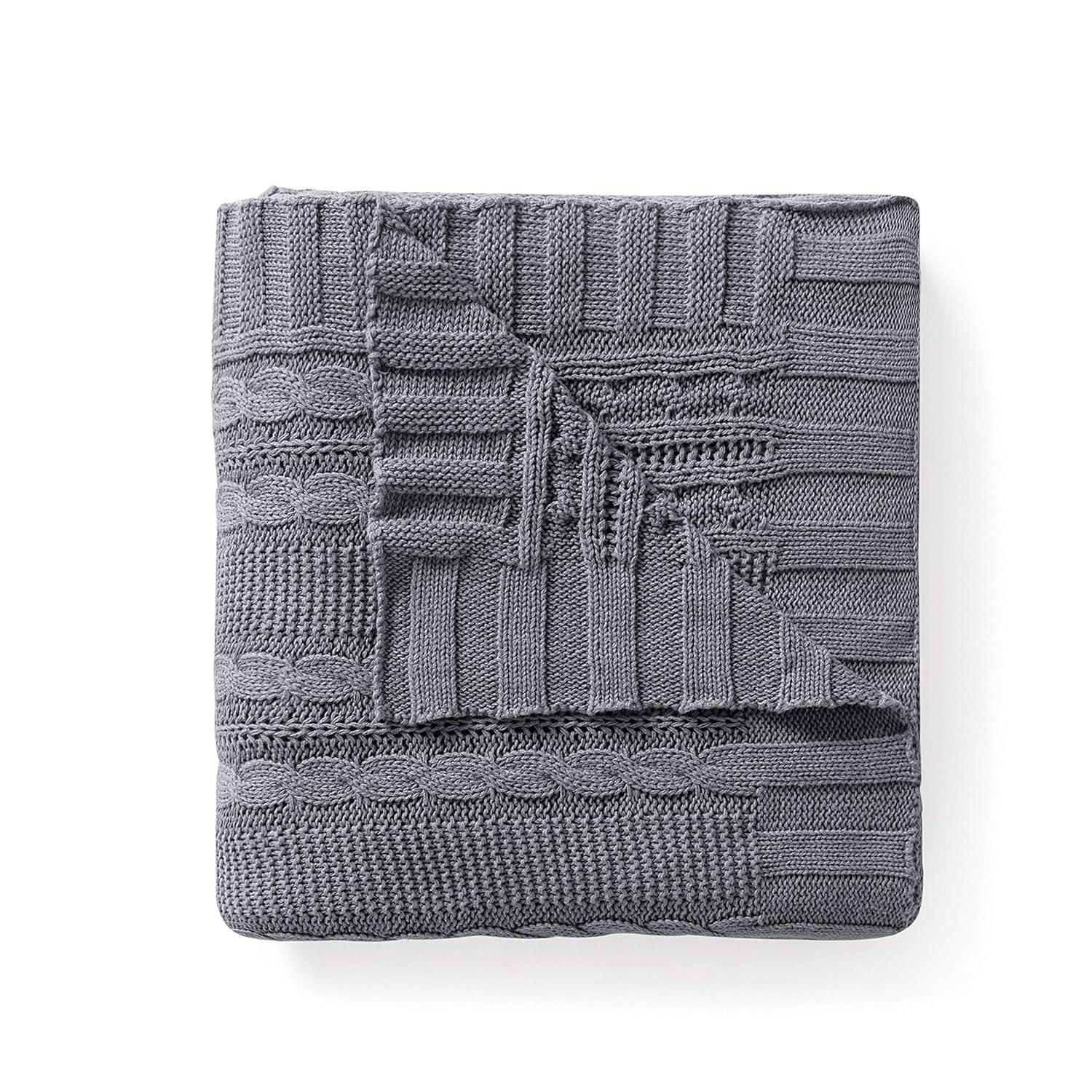 VCNY Dublin Cable Knit Throw Blanket, 50" x 70"