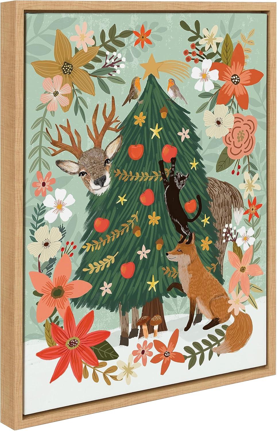 Kate & Laurel All Things Decor 18"x24" Sylvie MC 0808 Pine 2 Framed Canvas: Mia Charro Art, Nature Scene