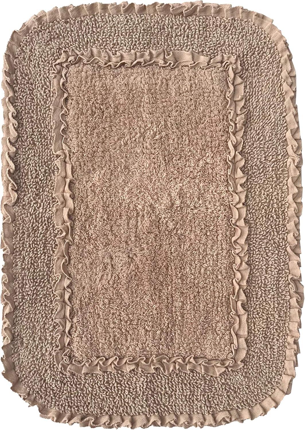 Radiant Collection Yellow Cotton Bathroom Rug 21"x34"