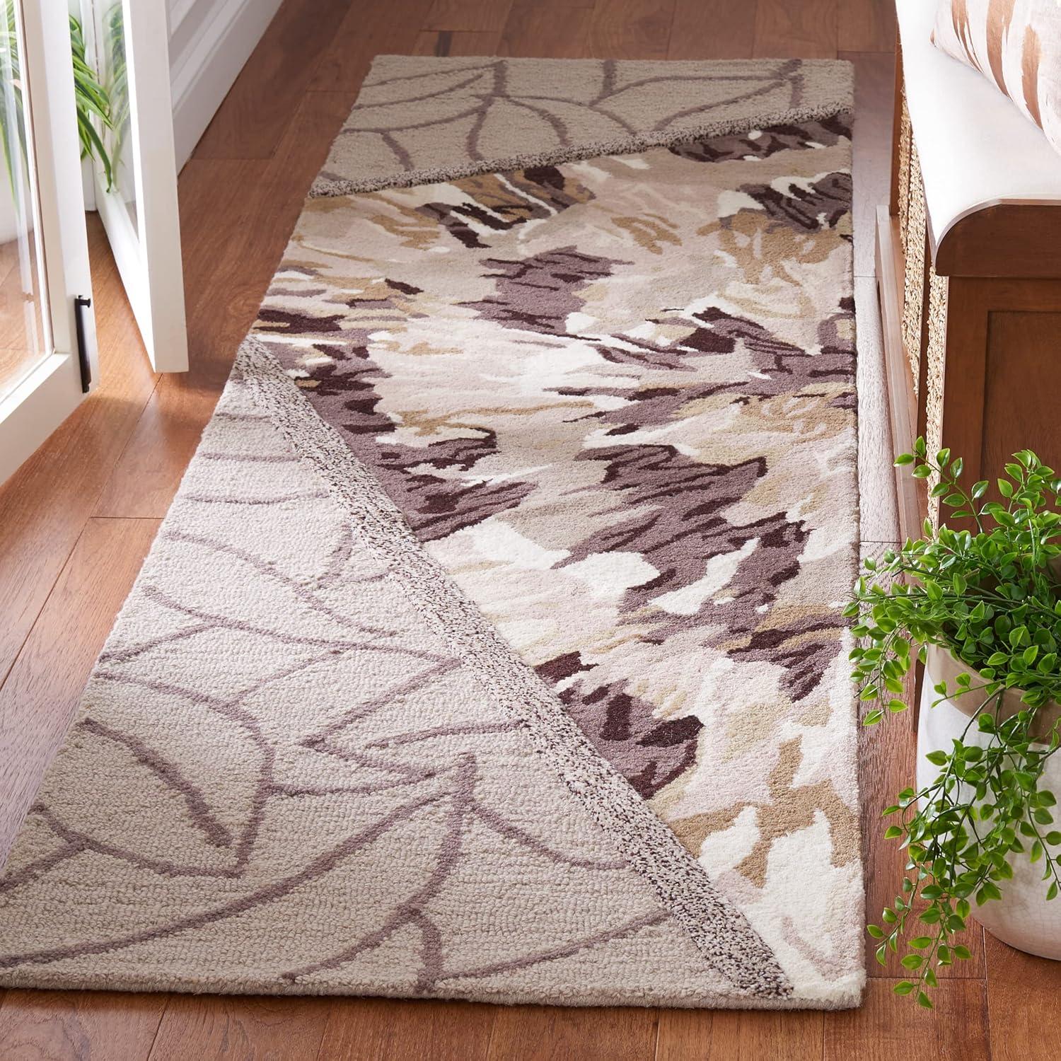 Fifth Avenue FTV127 Hand Tufted Indoor Runner - Beige/Brown - 2'3"x8' - Safavieh