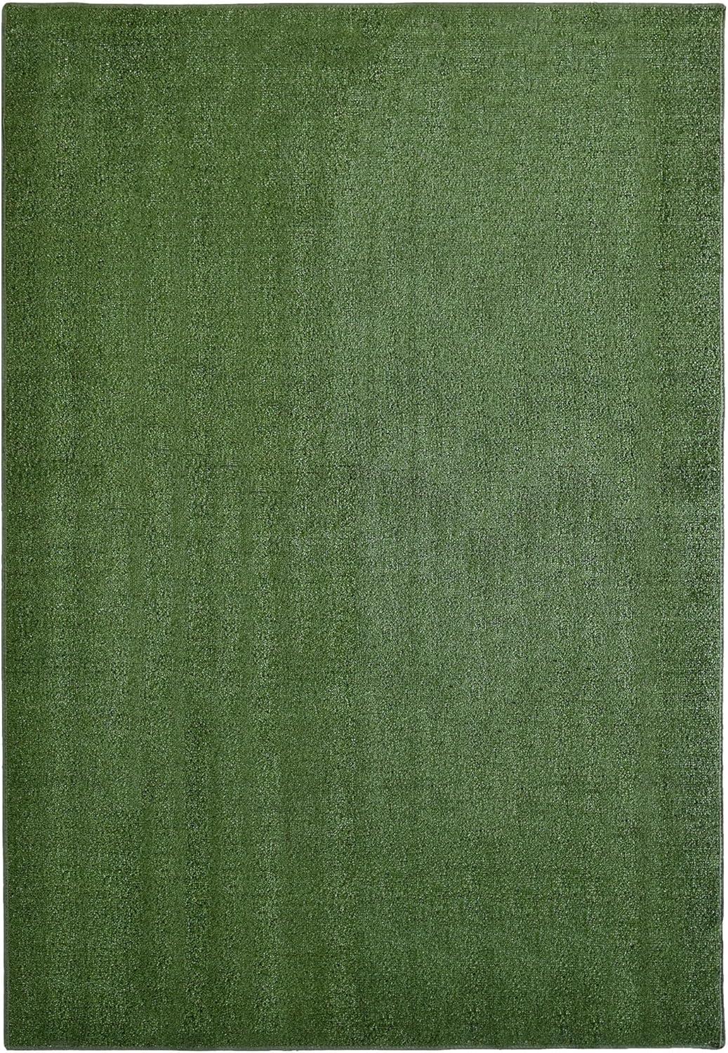 iCustomRug Synthetic Grass Rug – 4x10ft Lawn Green Turf Carpet for Patios, Yards, Boats, Camping – Indoor/Outdoor Use