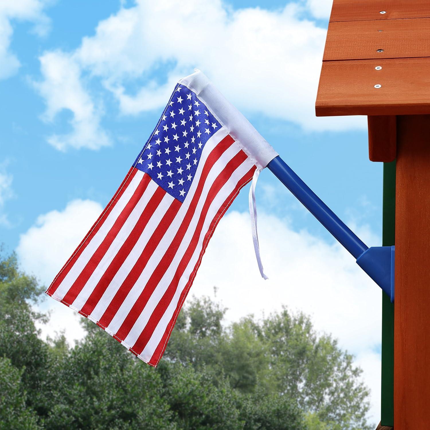 Patriotic American Flag with Mounting Hardware for Swing Set