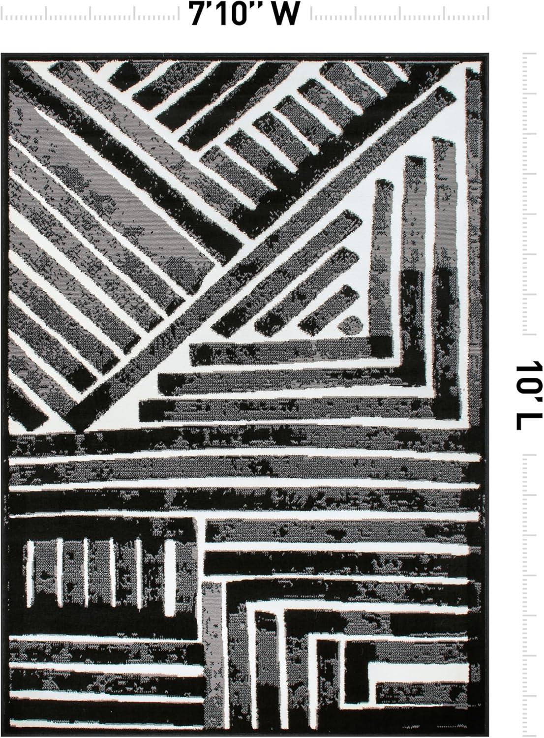 World Rug Gallery Contemporary Stripe Design Area Rug