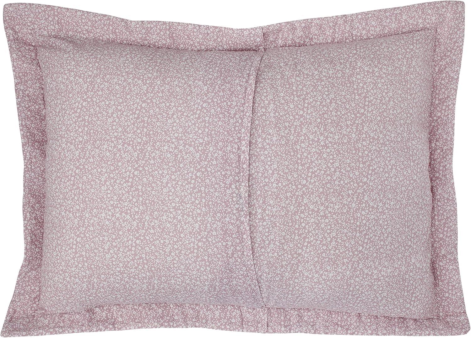 Laura Ashley Laura Ashley Lidia Cotton Reversible Pink Quilt Set