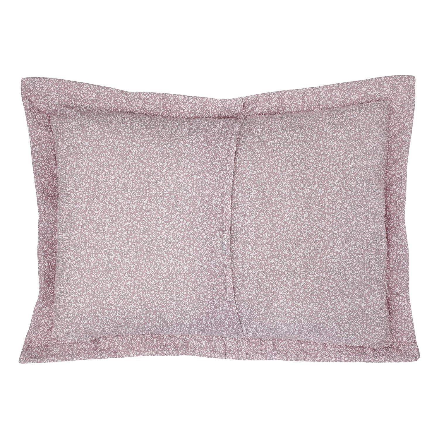 Laura Ashley Laura Ashley Lidia Cotton Reversible Pink Quilt Set
