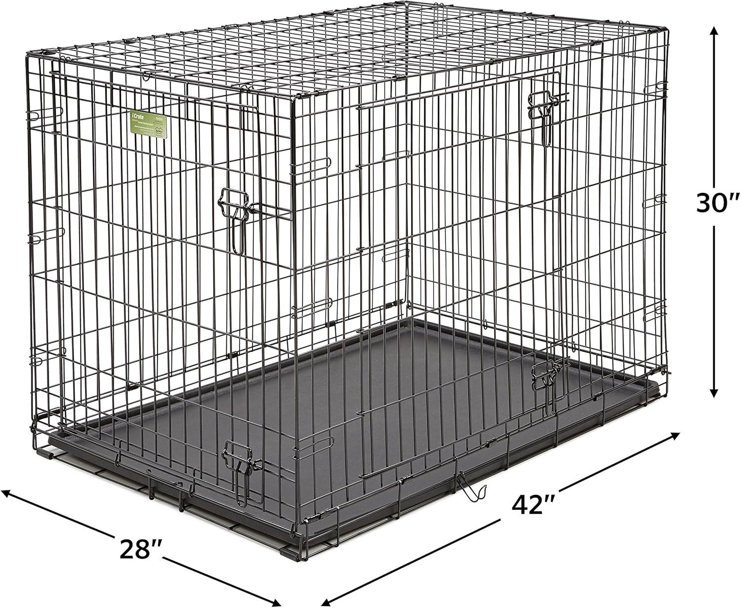 Midwest Homes For Pets MidWest Homes for Pets iCrate Dog Crate Starter Kit / Includes Dog Crate, Bed, 2 Bowls, Crate Cover