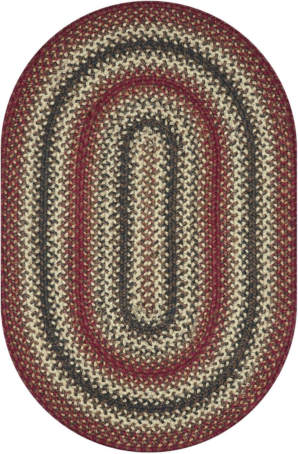 Homespice Chester Oval Braided Rug, Enhance Your Home with Our 20x30 Small Accent Rug Kitchen, Bathroom, Entrway