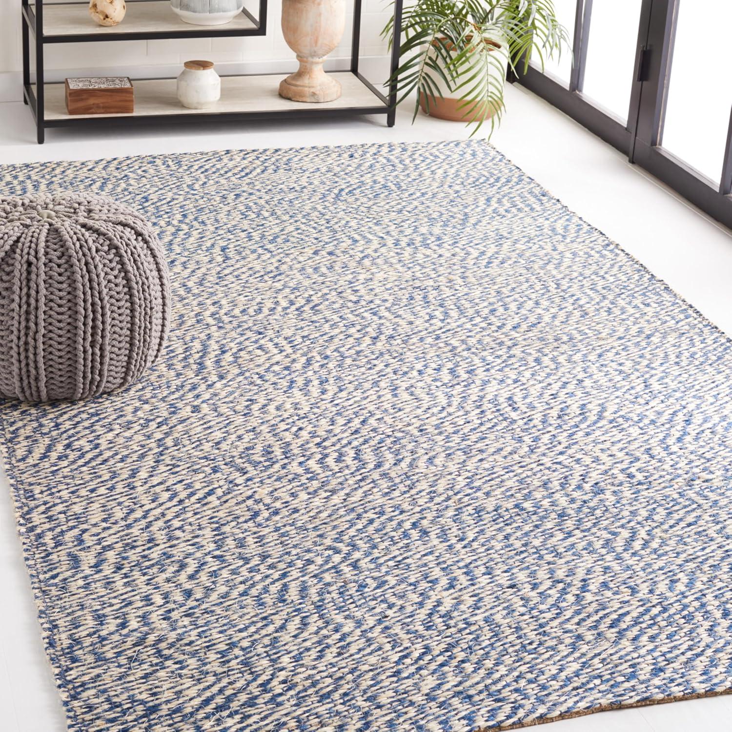 Natural Fiber NF448 Hand Woven Indoor Area Rug - Blue/Ivory - 6'x9' - Safavieh.