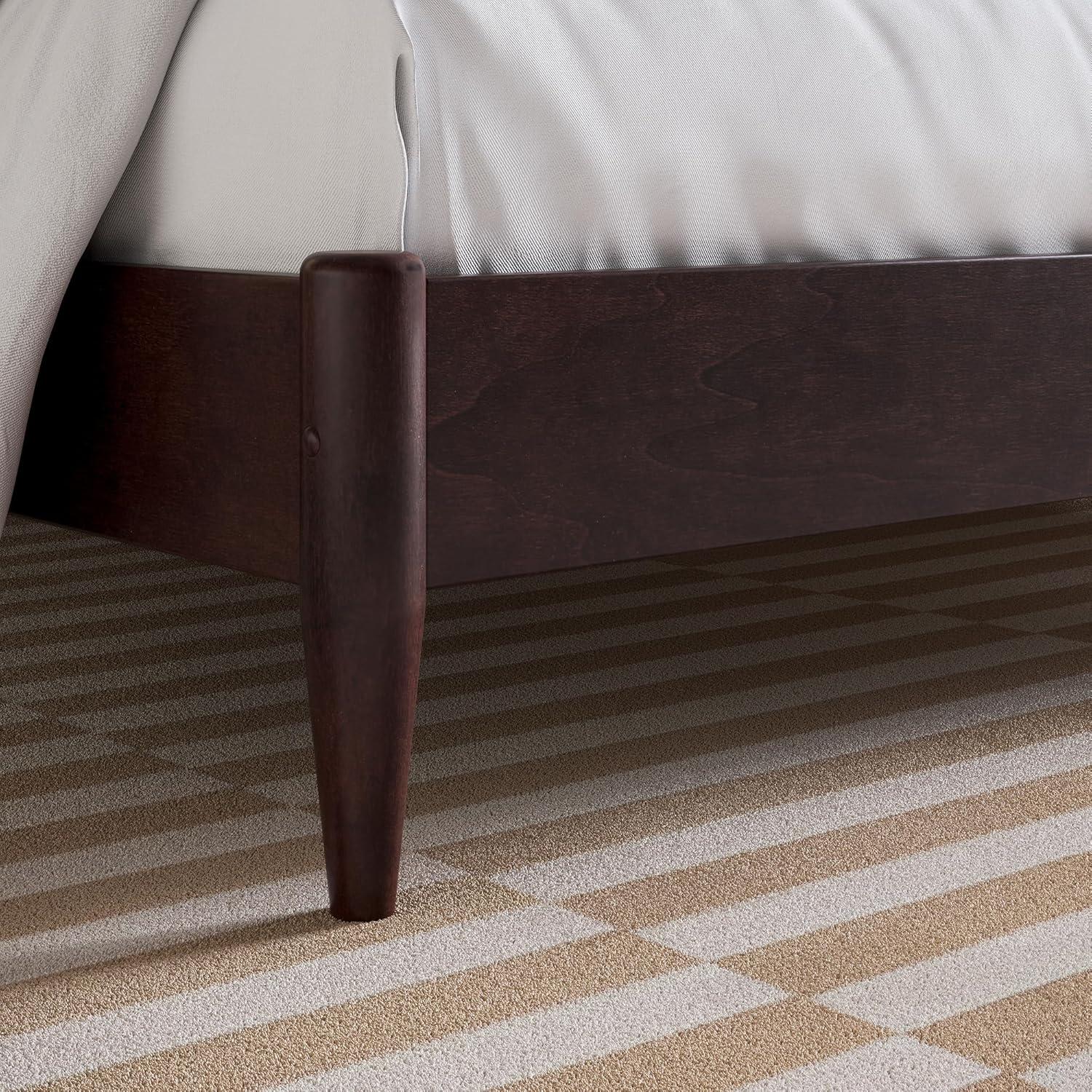 AFI Aria Queen Modern Solid Wood Low Profile Platform Bed, Espresso