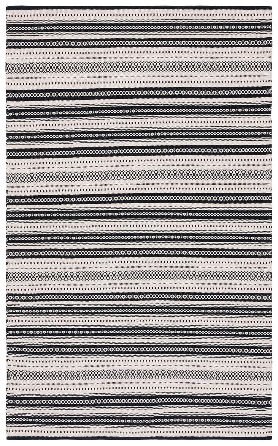 Montauk MTK726 Hand Woven, Flat Weave Indoor Accent Rug - Black/Ivory - 3'x5' - Safavieh