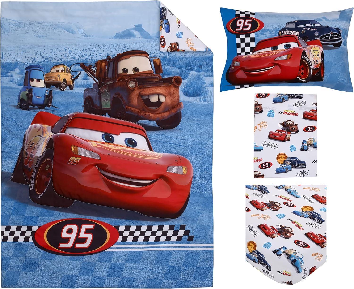 Disney Cars Radiator Springs Reversible Characters Toddler Bedding Set