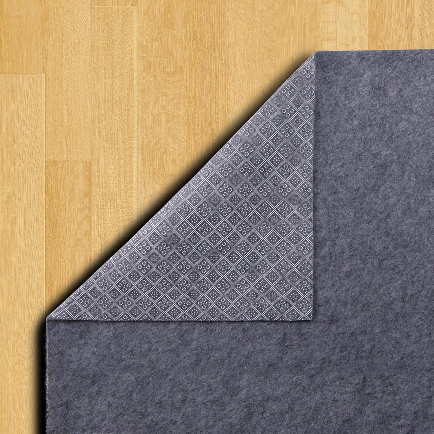 Unique Loom Uni-Luxe Dual Surface Felt and Rubber Non-Slip Rug Pad 1/4" Thick (4' Octagon)