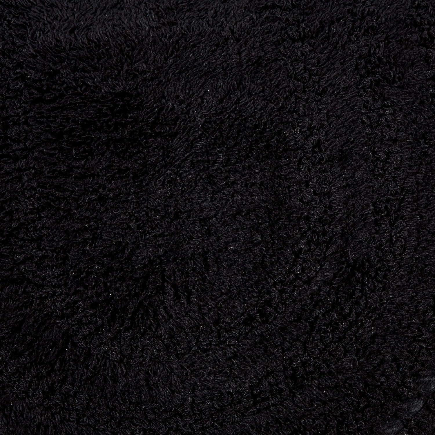 Design Imports Black Round Crochet Bath Mat