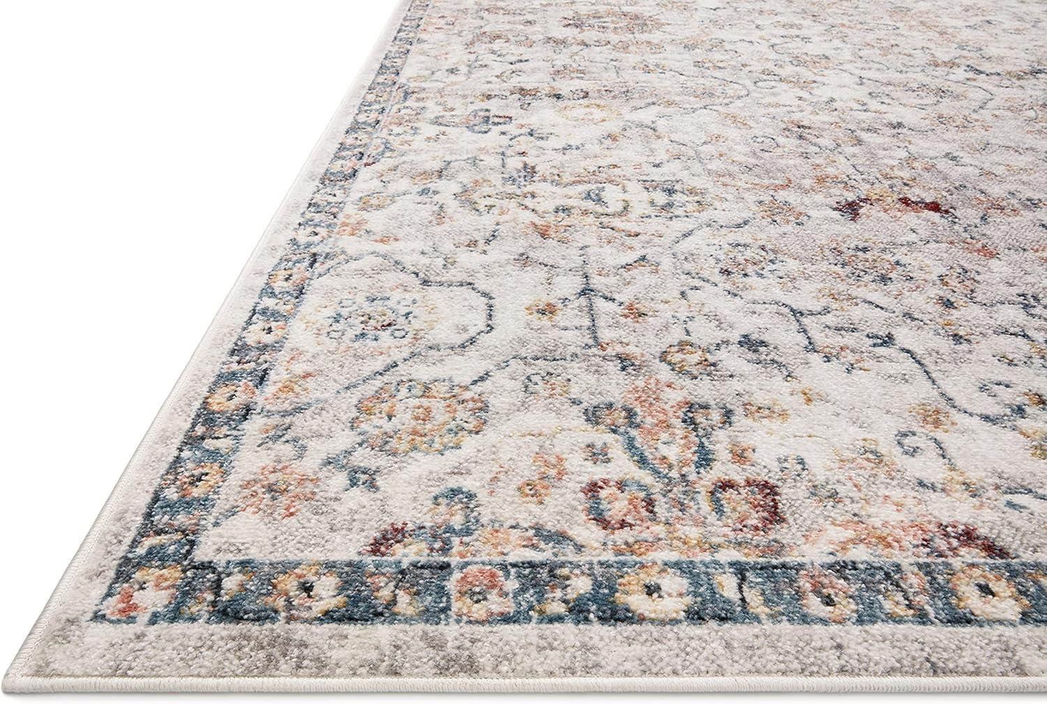 Loloi II Cassandra Collection CSN-03 Dove / Navy Oriental Area Rug 2'-6" x 7'-9"