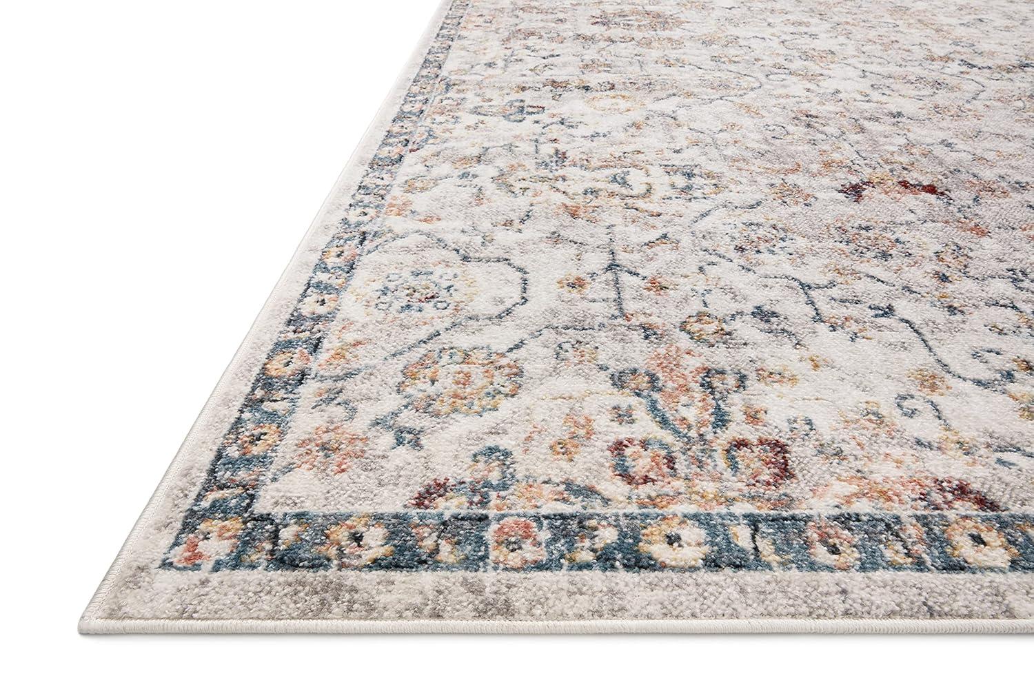 Loloi II Cassandra Collection CSN-03 Dove / Navy Oriental Area Rug 2'-6" x 7'-9"