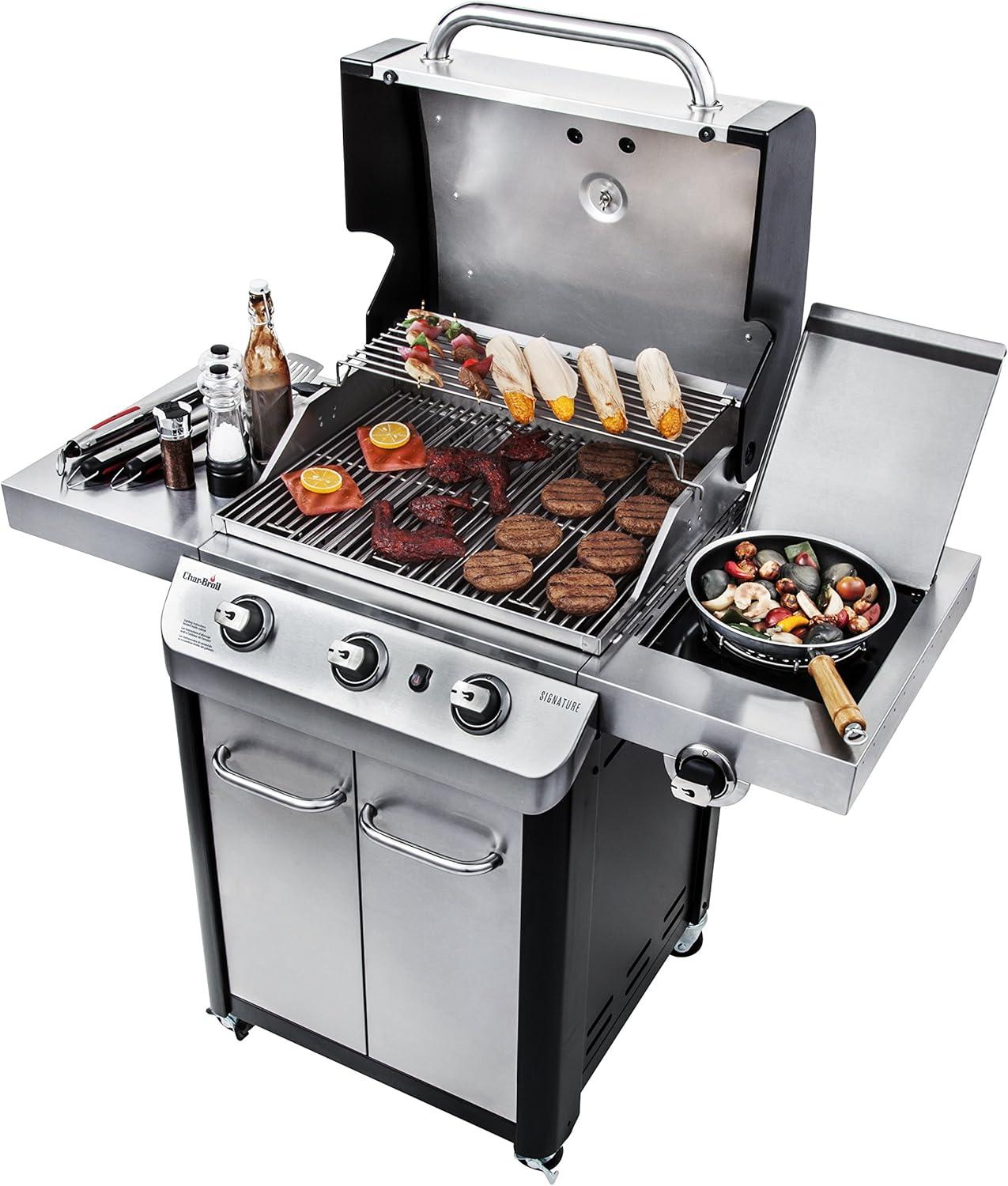 Char-Broil 3-Burner Propane Gas Grill with Cabinet