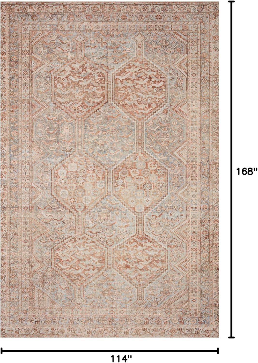Jules Rug by Chris Loves Julia x Loloi - Tangerine and Mist / 9'6" x 14"