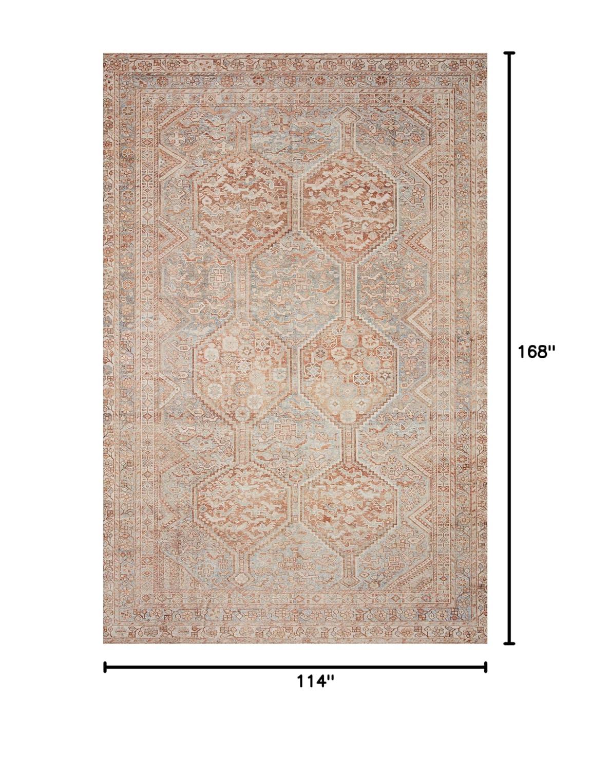 Jules Rug by Chris Loves Julia x Loloi - Tangerine and Mist / 9'6" x 14"