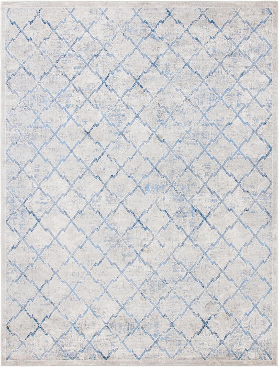 SAFAVIEH Brentwood Celandine Geometric Area Rug, Light Grey/Blue, 8' x 10'