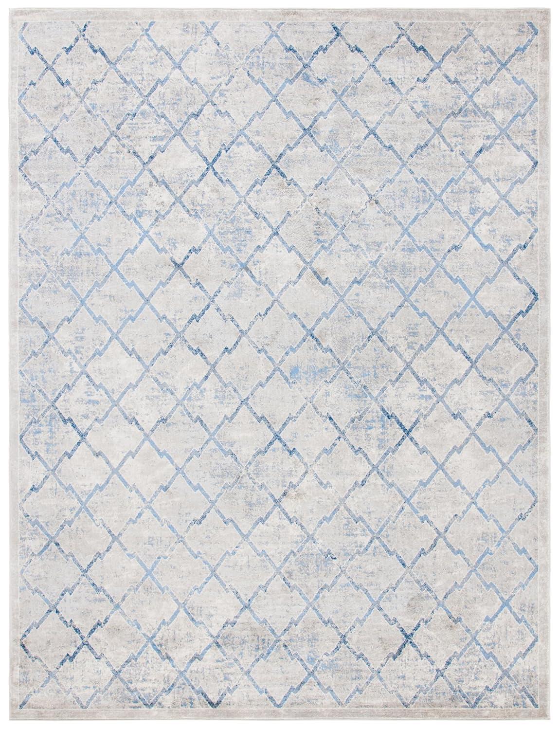 Brentwood BNT809 Machine Made Loomed Area Rug - Light Grey/Blue - 8' X 10' - Safavieh