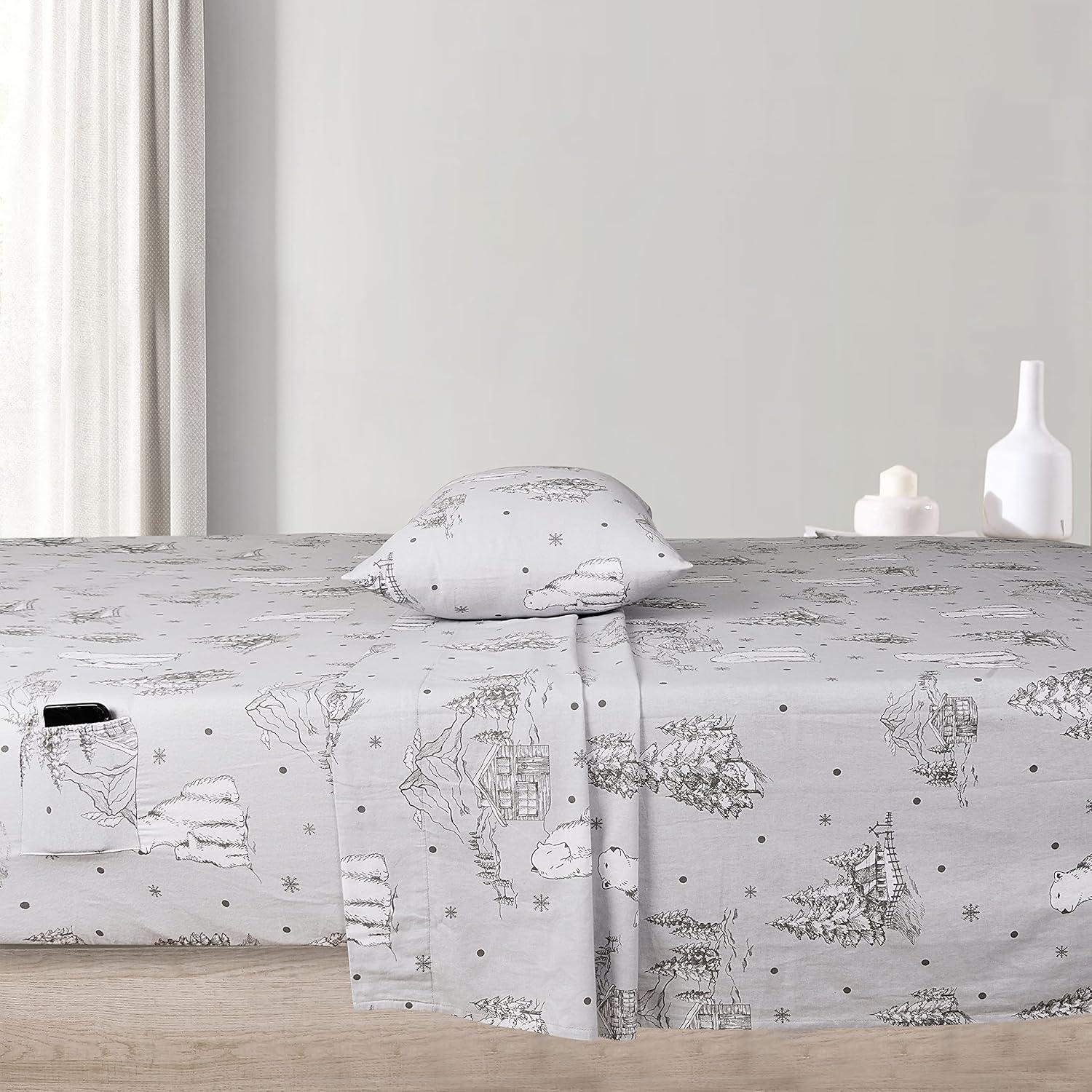 Enviohome Colyt 100% Cotton Flannel Sheet Set