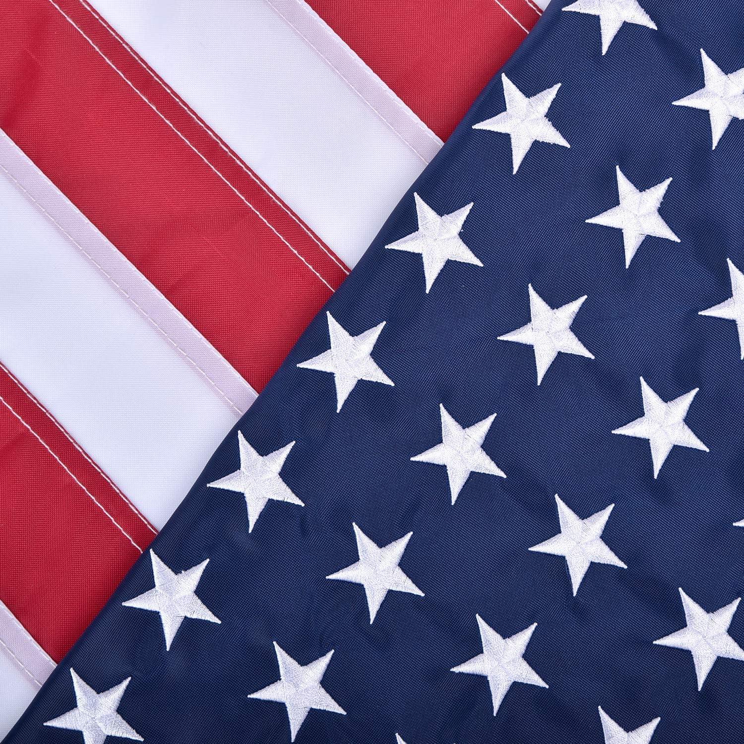 American flag USA flag 3x5FT-Embroidered Stars Flag Double Stitched Sewn Stripes Outdoors Indoors Heavy Duty flag Brass Grommets Banner