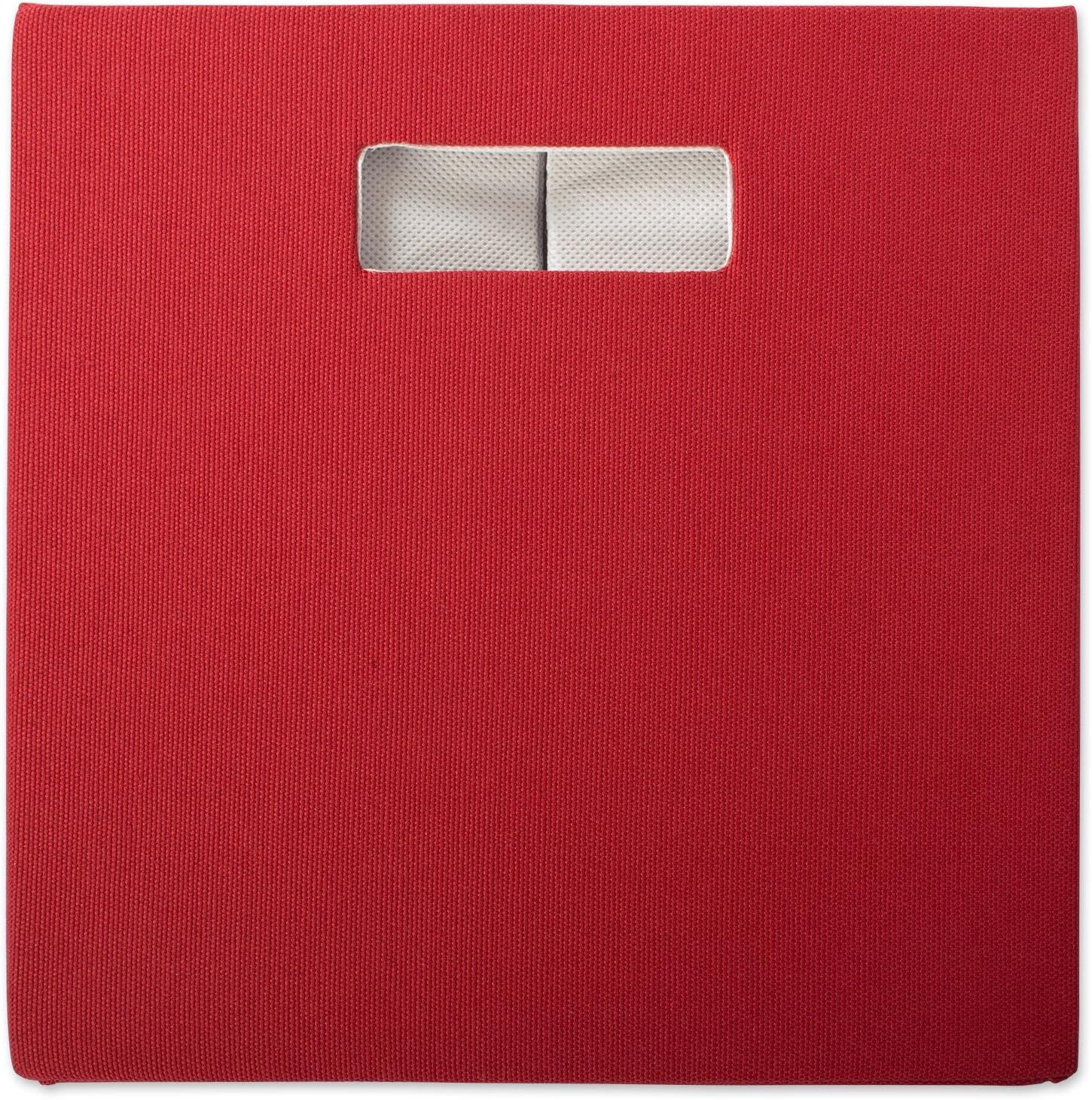 Rust Red Collapsible Polyester Storage Cube, 11x11x11