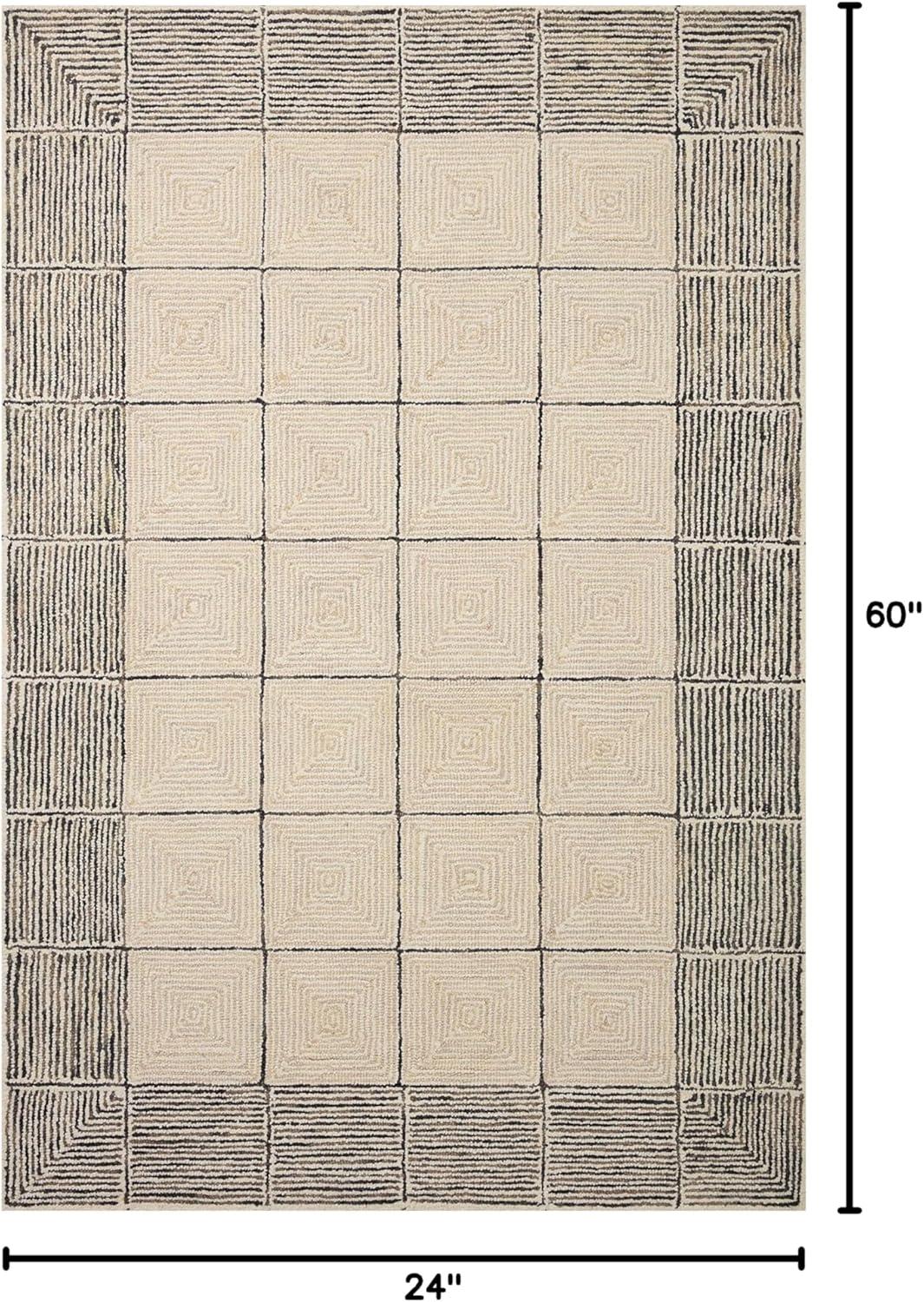 Chris Loves Julia x Loloi Francis Collection FRA-02 Cream / Black, ContemporaryArea Rug