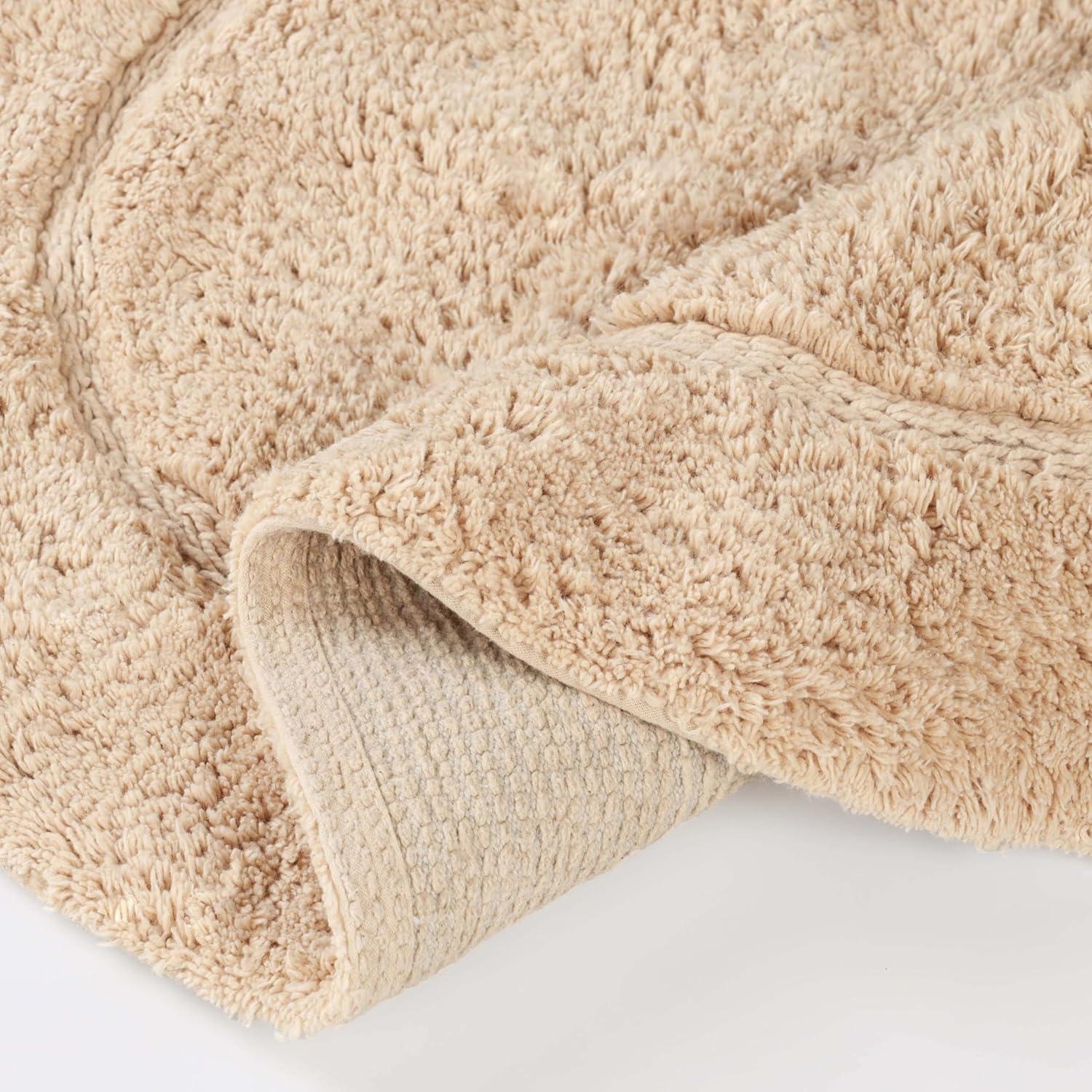 Superior 2 Piece Cotton Oval Bath Rug Set